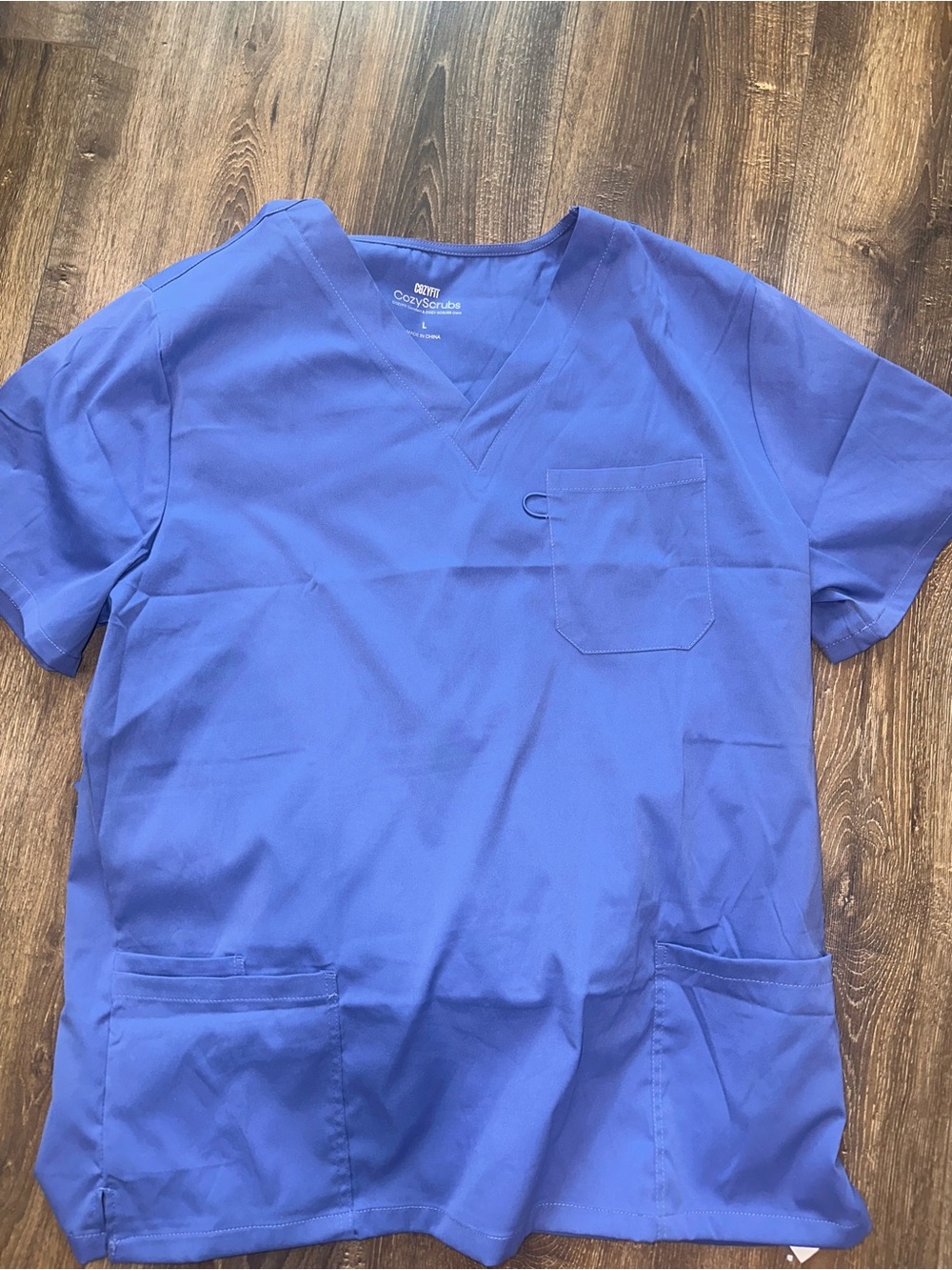 Men's V-Neck Scrub Set in Ceil Blue